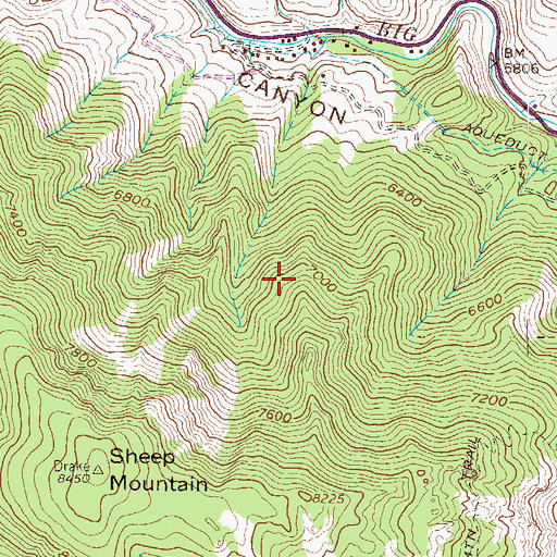 Topographic Map of Round Mountain Trailhead, CO
