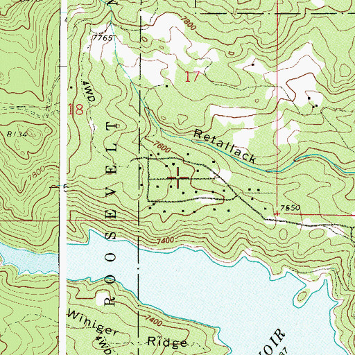 Topographic Map of Lake Shore Park, CO