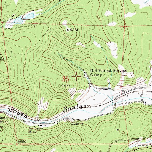 Topographic Map of Rollinsville Work Center, CO