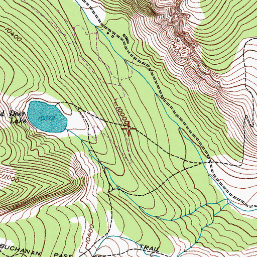 Topographic Map of Red Deer Cut-Off Trail, CO