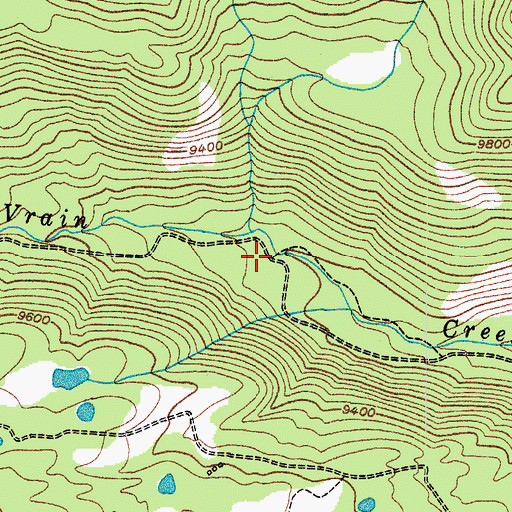 Topographic Map of Middle Saint Vrain Trailhead, CO