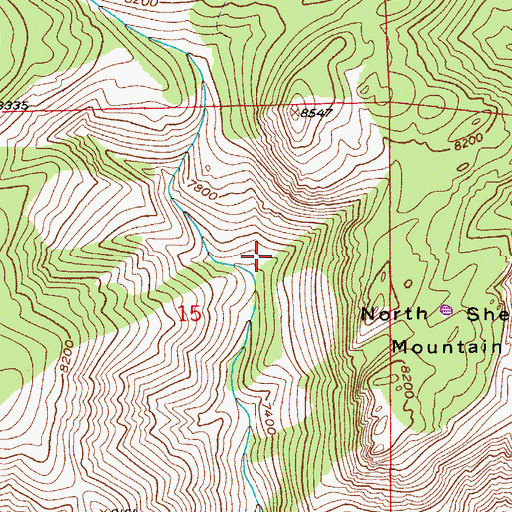 Topographic Map of North Sheep Mountain Trail, CO