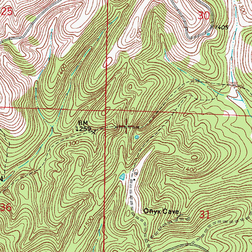 Topographic Map of Tunnel (historical), AR