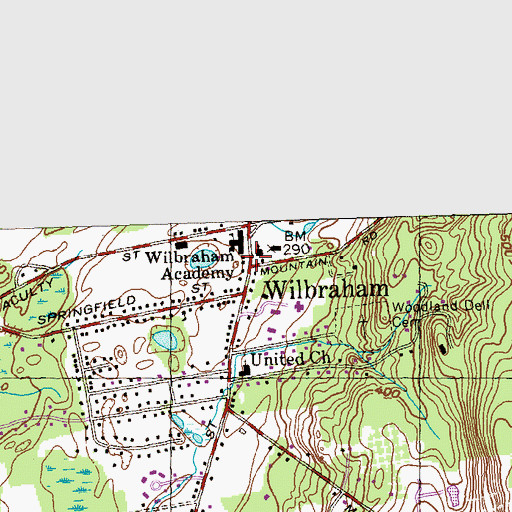 Topographic Map of Academy Historic District, MA