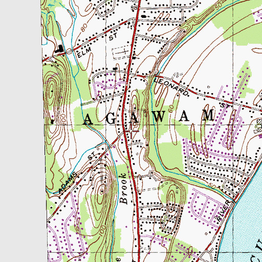 Topographic Map of Agawam Church of the Bible, MA