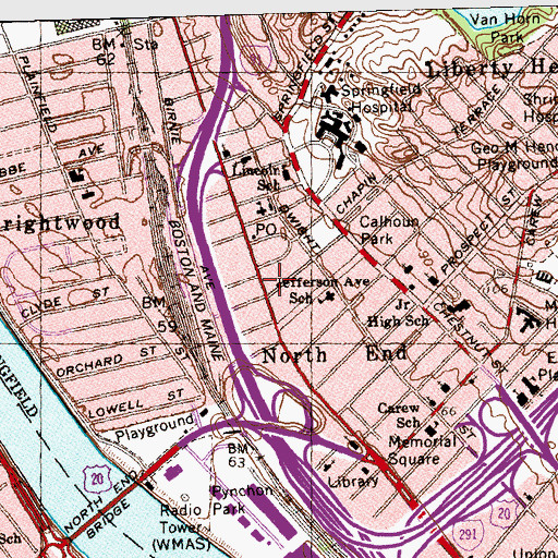 Topographic Map of Alpha and Omega Ministry Church, MA