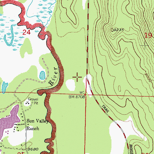 Topographic Map of Harbison Campground, CO