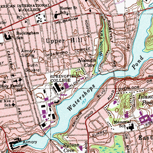 Topographic Map of Benedum Field, MA