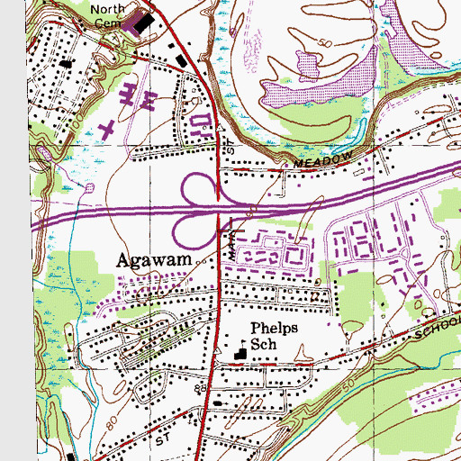 Topographic Map of Bethany Assembly of God Church, MA