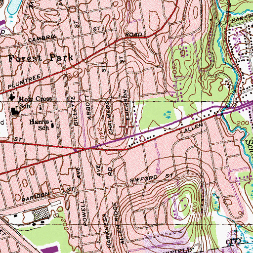 Topographic Map of Blessed Hope Advent Christian Church, MA