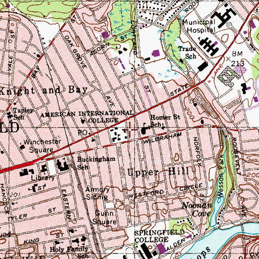 Topographic Map of Breck Hall of Science, MA