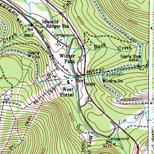 Topographic Map of Moffat Overlook, CO