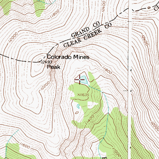 Topographic Map of Blue Lake, CO