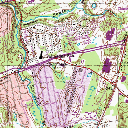 Topographic Map of Christ Presbyterian Church, MA