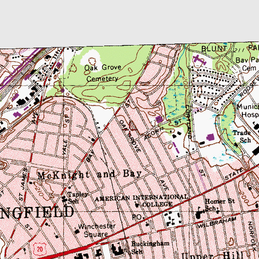 Topographic Map of Church of Jesus Christ, MA