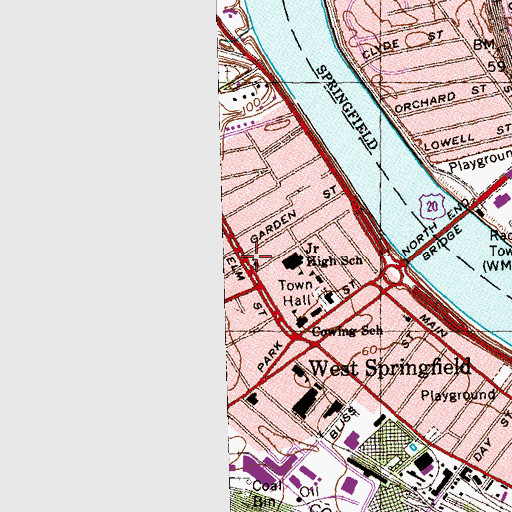 Topographic Map of Church of the Good Shepherd, MA