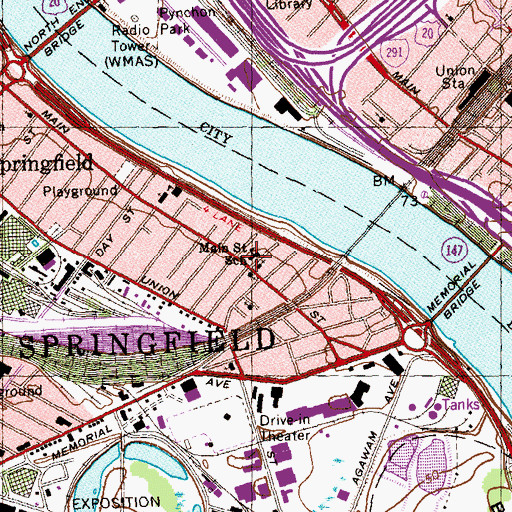 Topographic Map of Church of the Nazarene, MA