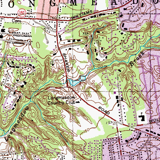 Topographic Map of Country Club Pond, MA