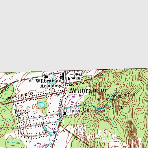 Topographic Map of Crane Park, MA