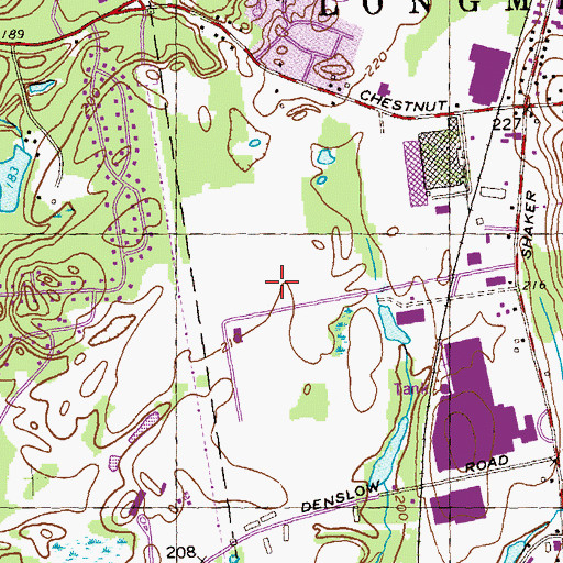 Topographic Map of East Longmeadow Post Office, MA
