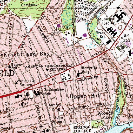 Topographic Map of Ebenezer Missionary Baptist Church, MA