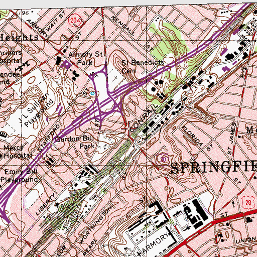 Topographic Map of Evangelist Temple Church, MA