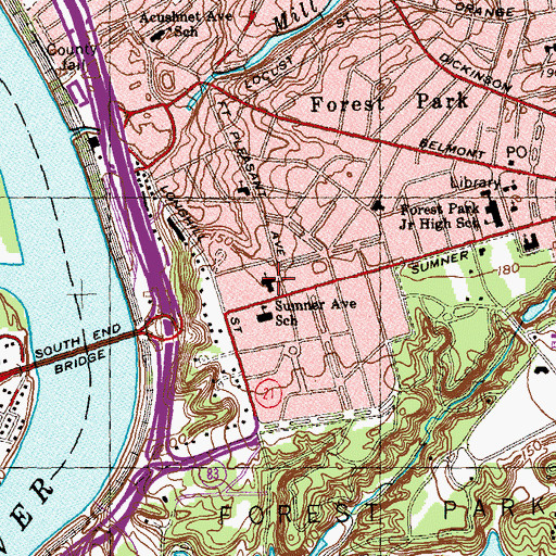 Topographic Map of Faith United Church, MA