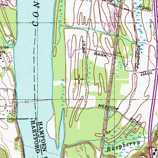 Topographic Map of Fannie Stebbins Wildlife Refuge, MA