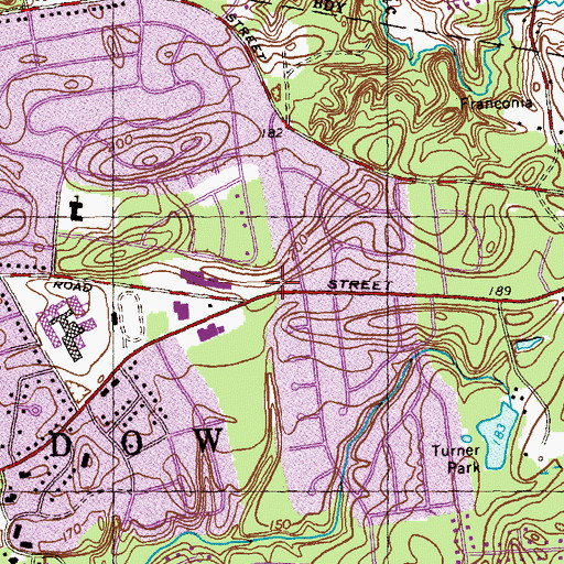 Topographic Map of First Church of Christ Scientist, MA