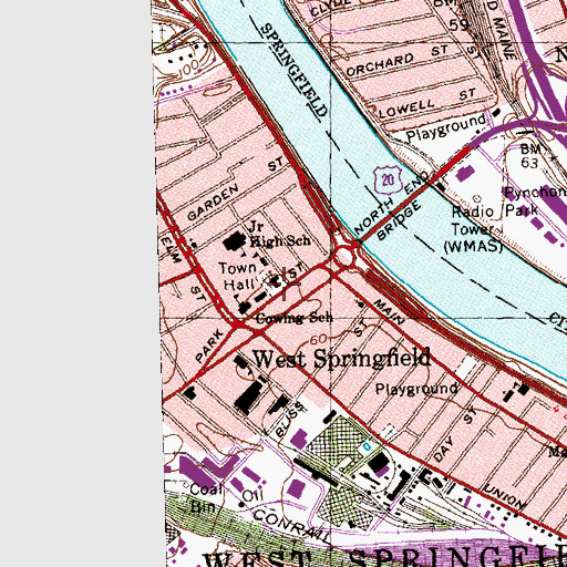 Topographic Map of First Congregational Church, MA