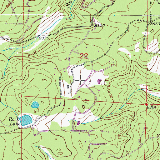 Topographic Map of Bark Ranch, CO
