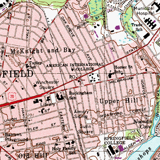 Topographic Map of First United Church of Jesus, MA