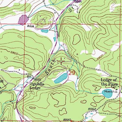 Topographic Map of Hidden Lake, CO