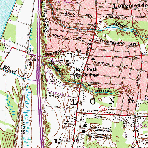 Topographic Map of Frank and Marian Hatch Library, MA