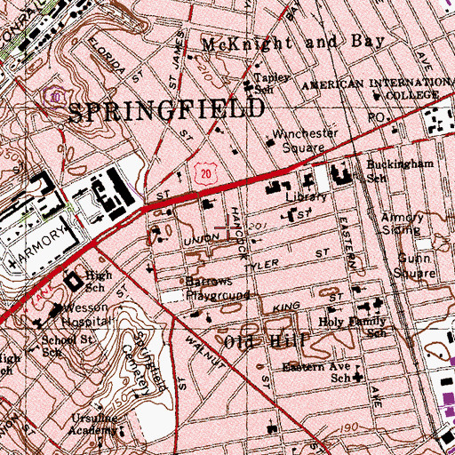 Topographic Map of Freedom House of God, MA