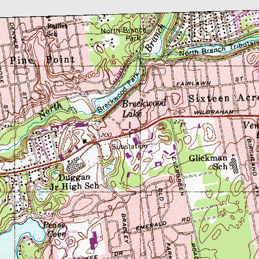 Topographic Map of Gateway Village Residence Complex, MA