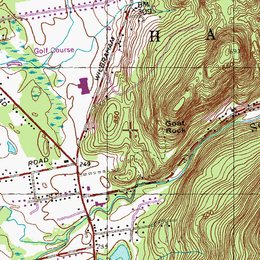 Topographic Map of Gerrish Park, MA