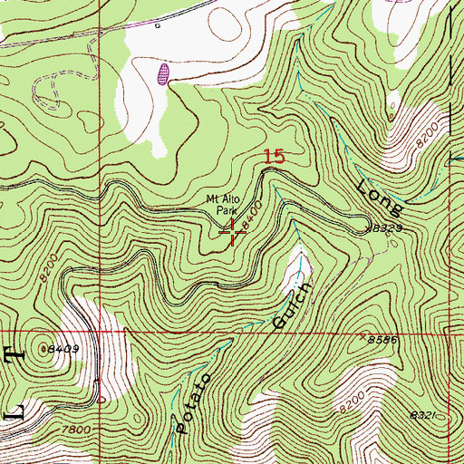 Topographic Map of Mount Alto Picnic Area, CO