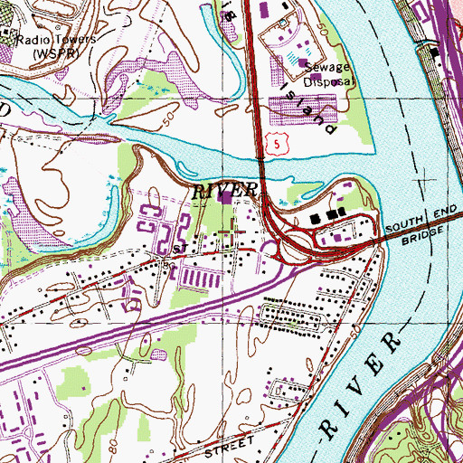 Topographic Map of Greater Springfield Korean Church, MA