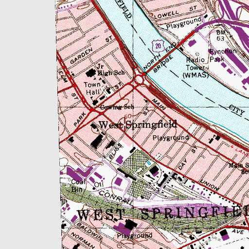 Topographic Map of Harvest Assembly of God Church, MA