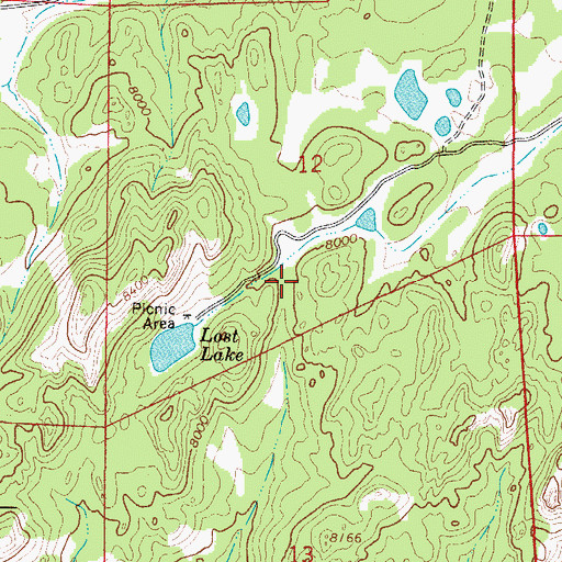 Topographic Map of Lost Lake Campground, CO
