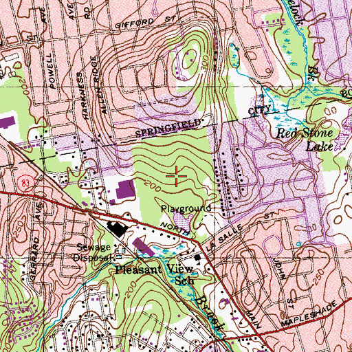 Topographic Map of Heritage Park, MA