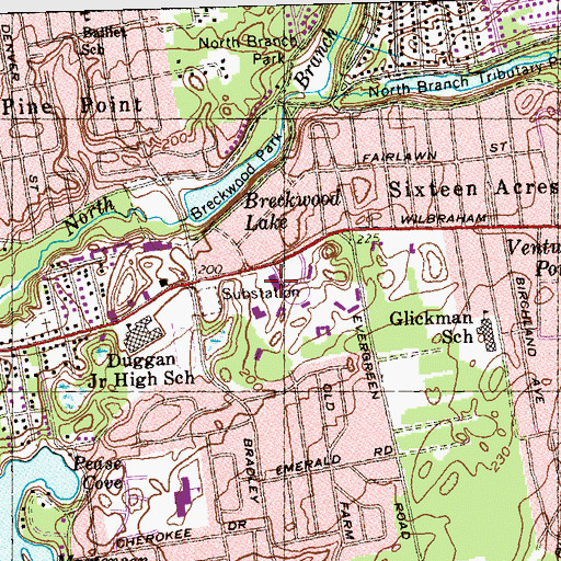 Topographic Map of Herman Hall, MA