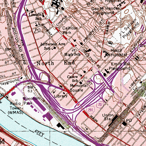 Topographic Map of Holy Ghost Temple, MA