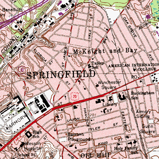 Topographic Map of Holy Temple Church of God, MA