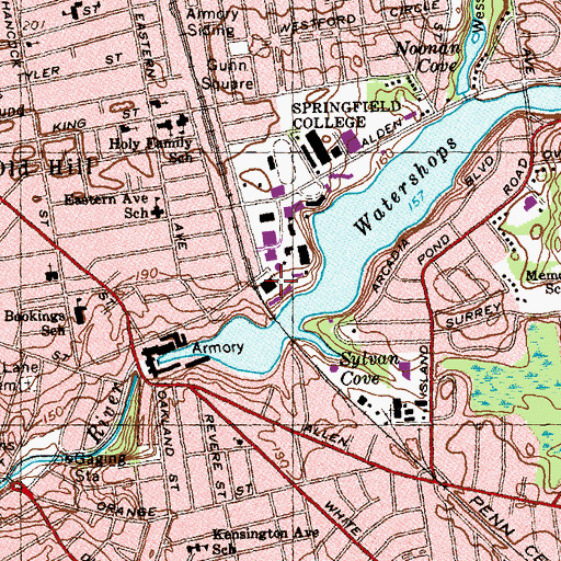 Topographic Map of International Hall, MA