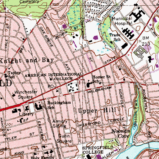 Topographic Map of Karen Sprague Cultural Arts Center, MA