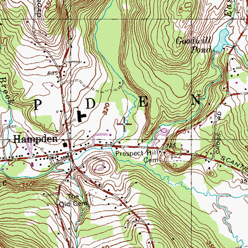 Topographic Map of Laughing Brook Wildlife Sanctuary, MA