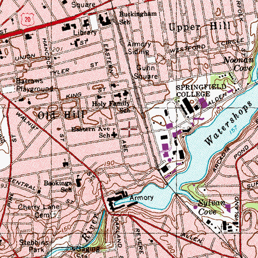 Topographic Map of Lighthouse Church, MA