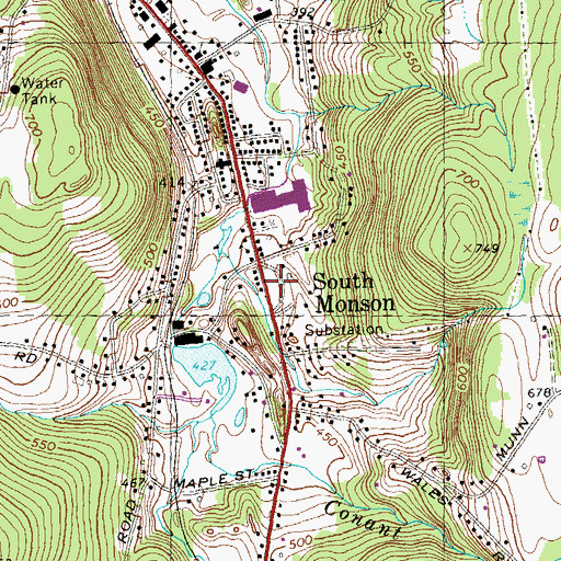 Topographic Map of Lily of the Valley Christian Center, MA